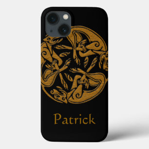 keltische Hunde traditionelles Ornament-Holz-Ausse Case-Mate iPhone Hülle