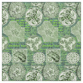 Keltische Hunde und Pferde im Grün Stoff (Muster)