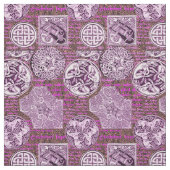 Keltische Hunde und Pferde in Lila Stoff (Muster)