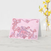 Keltische Igels-Gruß-Karte Karte (Gelbe Blume)