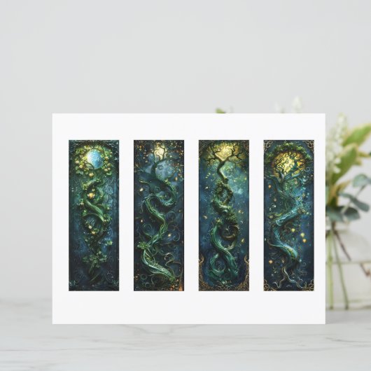 Keltische irische Lesezeichen, Fantasy-Lesezeichen (Stehend Vorderseite)