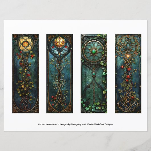 Keltische irische Lesezeichen, Fantasy-Lesezeichen (Vorderseite)