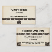 Keltische irische Stangen u. Visitenkarte (Vorne/Hinten)