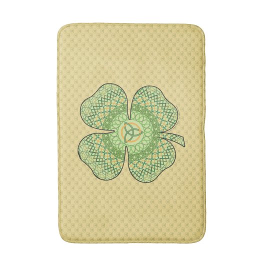 Keltische Kleeblatt-Bad-Matte Badematte (Vorderseite Vertikal)