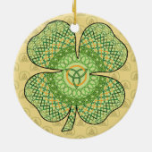 Keltische Kleeblatt-Verzierung Keramikornament (Hinten)