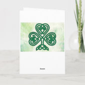 Keltische Kleeblattsegen-Grußkarte Karte (Rückseite)