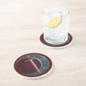 Keltische Klinge und Mond Sandstein Untersetzer (Seite)