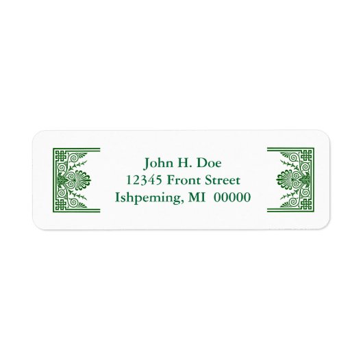 Keltische Knochen-Border-Rahmen-Rücksendeadressen- (Vorne)