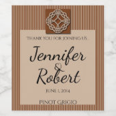 Keltische Knochen-Creme-und Rostwein-Etikett Weinetikett (Einzelnes Label)