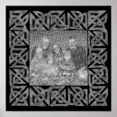 Keltische Knochen Graurahmen hinzufügen Ihr Foto Poster (Vorne)