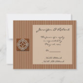 Keltische Knochen in Creme und Rust Response Card RSVP Karte (Vorderseite)