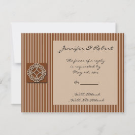 Keltische Knochen in Creme und Rust Response Card RSVP Karte