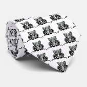 Keltische Knochenkatzen Krawatte (Gerollt)