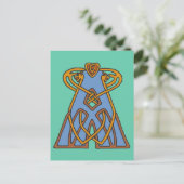 Keltische Knotbriefe Anfangsmonogramm A Postkarte (Stehend Vorderseite)