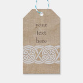 Keltische Knoten auf Vintagem Einbruch Geschenkanhänger (Vorderseite)