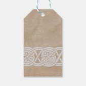 Keltische Knoten auf Vintagem Einbruch Geschenkanhänger (Rückseite)