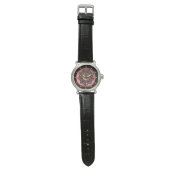 KELTISCHE KNOTEN BLUME UND PINK AMETHYST GEM STEIN ARMBANDUHR (Flach)