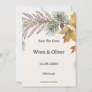 Keltische Knoten-Hochzeitstag-Karte   Schottisch I Save The Date