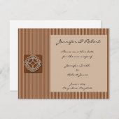 Keltische Knoten in Creme und Rost Save the Date (Vorne/Hinten)