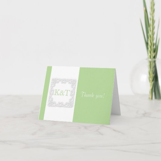 Keltische Knoten-Initialen - fertigen Sie Dankeskarte (Vorderseite)