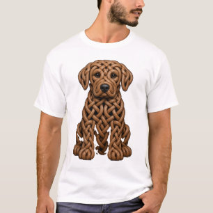 Keltische Knoten-Labradoodle-Hundekunst T-Shirt