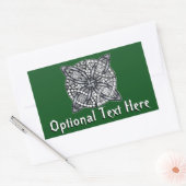 Keltische Knoten mit benutzerdefiniertem Text Geze Rechteckiger Aufkleber (Umschlag)