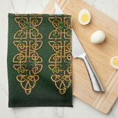 Keltische Knoten-Streifen Küchentuch (Viertel Falte)