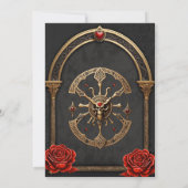 Keltische Knoten und ein Herz in gotischer Eleganz Save The Date (Rückseite)