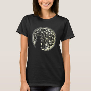 Keltische Knotenkatze und der Mond T-Shirt