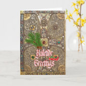 keltische Knüpfarbeit beleuchtetes Manuskript Karte (Gelbe Blume)