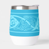 Keltische Knüpfarbeit Blauer Fisch (Links)