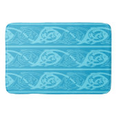 Keltische Knüpfarbeit Blauer Fisch Badematte (Vorderseite)