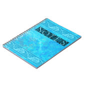 Keltische Knüpfarbeit Blauer Fisch Notizblock (Linke Seite)