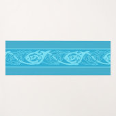 Keltische Knüpfarbeit Blauer Fisch Yogamatte (Vorderseite (Horizontal))