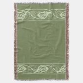 Keltische Knüpfarbeit Fische in Grün Decke (Vorderseite Vertikal)