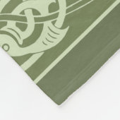 Keltische Knüpfarbeit Fische in Grün Fleecedecke (Ecke)