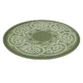 Keltische Knüpfarbeit Fische in Grün Schneidebrett (Ecke)