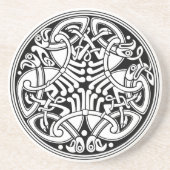 Keltische Knüpfarbeit Kreislaufgestaltung mit Vöge Sandstein Untersetzer (Vorne)