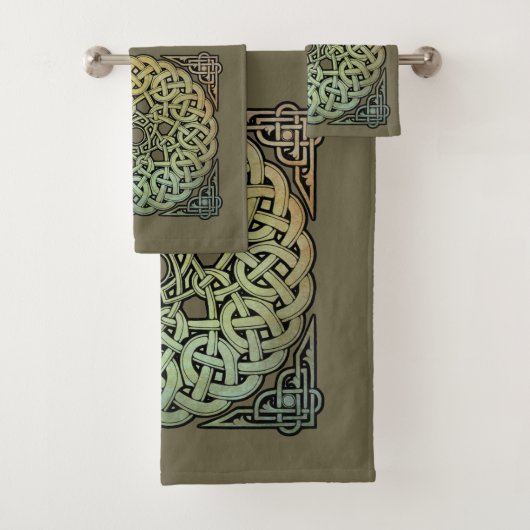 Keltische Knüpfarbeit Mandala Badhandtuch Set (Insitu)