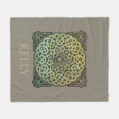 Keltische Knüpfarbeit Mandala Personalisiert Fleecedecke (Vorderseite (Horizontal))