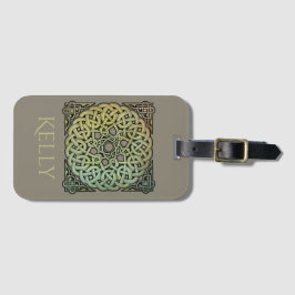 Keltische Knüpfarbeit Mandala Personalisiert Gepäckanhänger