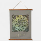 Keltische Knüpfarbeit Mandala Personalisiert Wandteppich Mit Holzrahmen (Vorderseite)