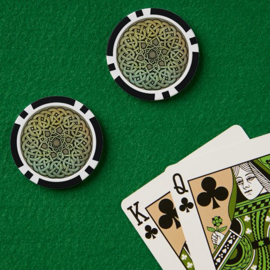 Keltische Knüpfarbeit Mandala Pokerchips (Pokertisch (doppelt))