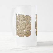 Keltische Knüpfarbeit Mattglas Bierglas (Vorderseite Links)