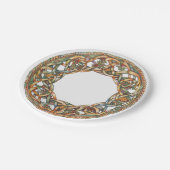 Keltische Knüpfarbeit und Sonnensymbole Litha Pappteller (Schrägansicht)