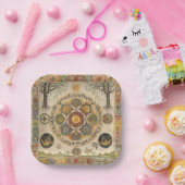 Keltische Knüpfarbeit und Sonnensymbole Litha Pappteller (Party)