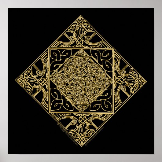 Keltische Knüpfarbeit Vögel keltische Kunstdrucke Poster (Vorne)