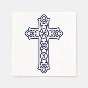 Keltische Kreuz-Grafik-Knotwork-Kunst Serviette