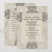 Keltische Kreuz-Schrift-Liebe-Hochzeitseinladung Einladung (Vorne/Hinten)