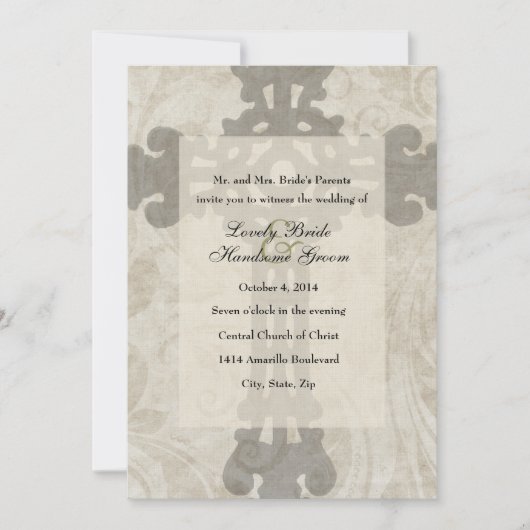 Keltische Kreuz-Schrift-Liebe-Hochzeitseinladung Einladung (Vorderseite)
